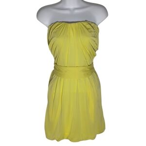Yigal Azrouel  New York Yellow Mini Puffball  Strapless Dress